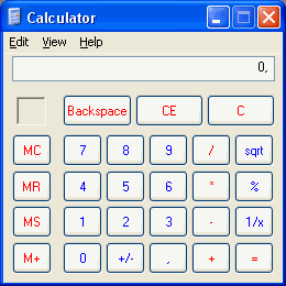 Calculator that makes buttons randomly change their positions