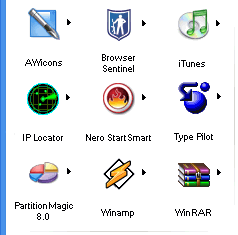 Aspetto dei programmi in Vista Start Menu