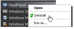 Fácil desinstalar o RealPlayer