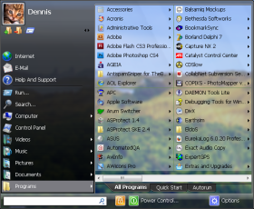 Click to view Vista Start Menu 3.893 screenshot